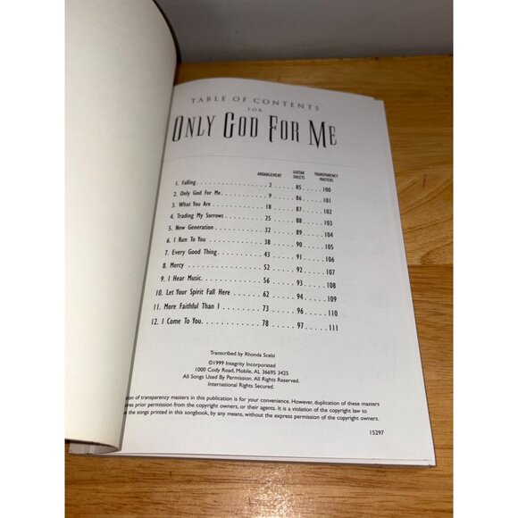Only God For Me Songbook By Hosanna! Music 199 Piano/Vocal/Guitar Worship Songs - Picture 4 of 7